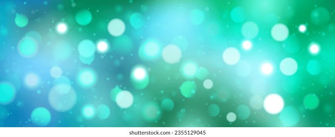 Abstract background with bokeh effect in turquoise colors
