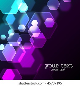 Abstract background with bokeh effect. Vector.