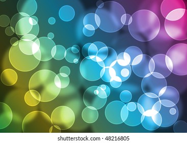 Abstract background with bokeh effect. Vector.