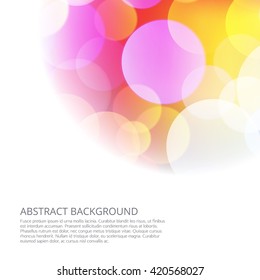 Abstract background with bokeh effect to your design