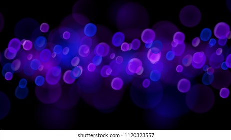 Abstract background with bokeh effects in blue and purple colors