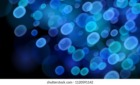 Abstract background with bokeh effects in blue colors