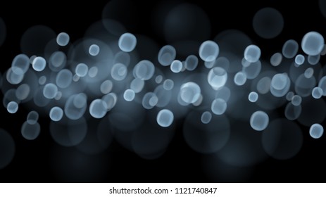 Abstract background with bokeh effects in gray colors