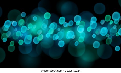 Abstract background with bokeh effects in light blue colors