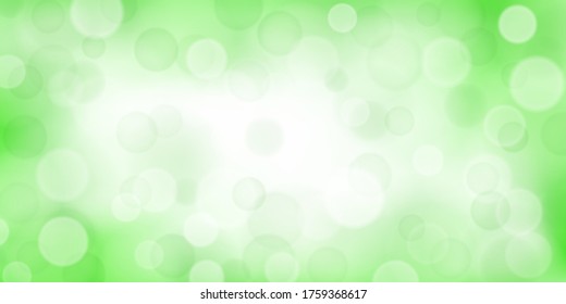 Abstract background with bokeh effects in light green colors