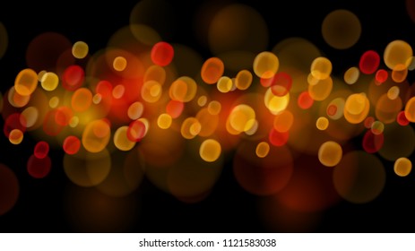 Abstract background with bokeh effects in red and orange colors