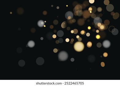 Abstract background with bokeh effect.Texture background abstract black and white or silver Glitter and elegant for Christmas. Dust white. Sparkling magical dust particles. Magic concept.