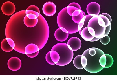 Abstract background bokeh effect,wallpaper with circules.Vector