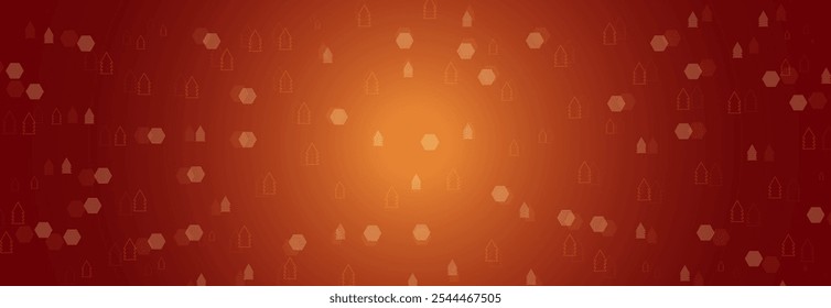 Abstract background with bokeh of fir trees and diamonds. New Year pattern. Bright pattern with gradient. Background with bokeh and glitter. Abstract background.
