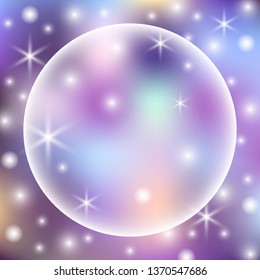 Abstract background with bokeh and lens flare pattern in pastel colors. Design banner with shining lights backdrop. Vector illustration