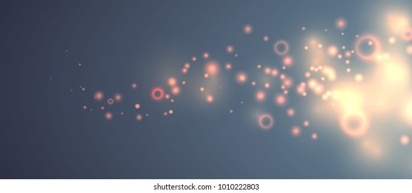Abstract background with bokeh, light and glitter, place for your text, vector illustration