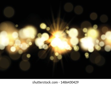 Fondo abstracto con luces de boquilla y diseño de starburst