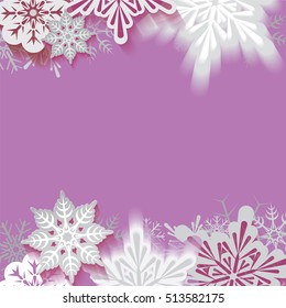 Abstract background with a bokeh snowflakes,Christmas concept.Vector illustration.