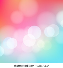 Abstract background with bokeh. Vector illusration. 