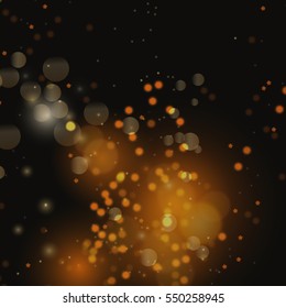 Abstract background with bokeh. Vector illustration.