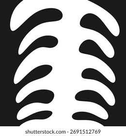 Abstract background with bone pattern. Simple wavy line pattern