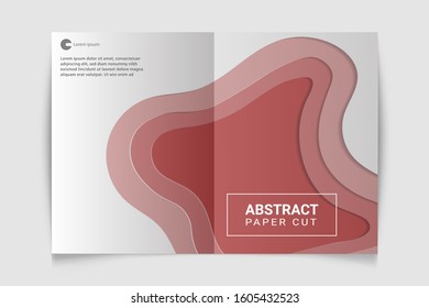 abstract background book cover style red paper cut