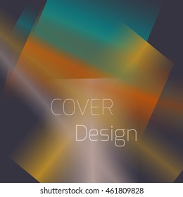 Abstract background for booklet with glowing colorful geometric shapes. Geometrical pattern for covers, banners, booklets and other design uses. For web or printed media.