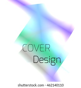 Abstract background for booklet with glowing colorful geometric shapes. Geometrical pattern for covers, banners, booklets and other design uses. For web or printed media.