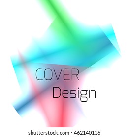 Abstract background for booklet with glowing colorful geometric shapes. Geometrical pattern for covers, banners, booklets and other design uses. For web or printed media.