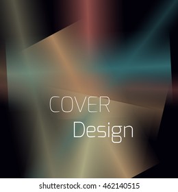 Abstract background for booklet with glowing colorful geometric shapes. Geometrical pattern for covers, banners, booklets and other design uses. For web or printed media.