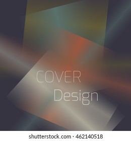 Abstract background for booklet with glowing colorful geometric shapes. Geometrical pattern for covers, banners, booklets and other design uses. For web or printed media.