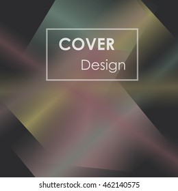 Abstract background for booklet with glowing colorful geometric shapes. Geometrical pattern for covers, banners, booklets and other design uses. For web or printed media.