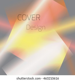 Abstract background for booklet with glowing colorful geometric shapes. Geometrical pattern for covers, banners, booklets and other design uses. For web or printed media.