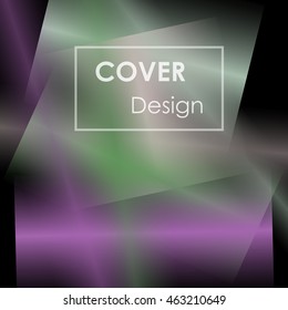 Abstract background for booklet with glowing colorful geometric shapes. Geometrical pattern for covers, banners, booklets and other design uses. For web or printed media.