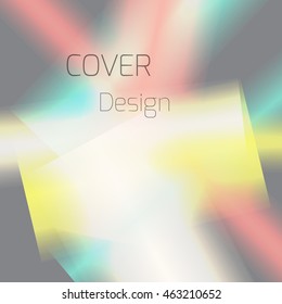 Abstract background for booklet with glowing colorful geometric shapes. Geometrical pattern for covers, banners, booklets and other design uses. For web or printed media.