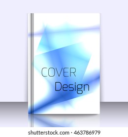 Abstract background for booklet with glowing colorful geometric shapes. Geometrical pattern for covers, banners, booklets and other design uses. For web or printed media.
