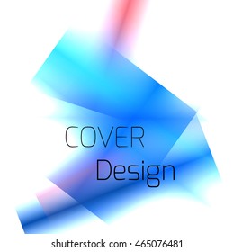 Abstract background for booklet with glowing colorful geometric shapes. Geometrical pattern for covers, banners, booklets and other design uses. For web or printed media.