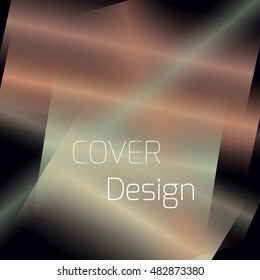 Abstract background for booklet with glowing colorful geometric shapes. Geometrical pattern for covers, banners, booklets and other design uses. For web or printed media.