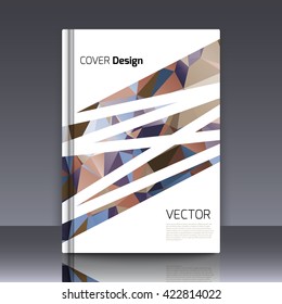 Abstract background for booklet. Abstract Background with triangles. Colorful triangles. Abstract triangles. Abstract geometry. Abstract background for covers and banners. Banner and cover for booklet