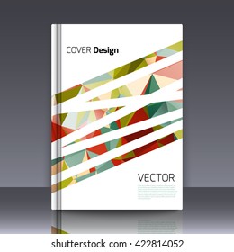 Abstract background for booklet. Abstract Background with triangles. Colorful triangles. Abstract triangles. Abstract geometry. Abstract background for covers and banners. Banner and cover for booklet