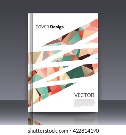 Abstract background for booklet. Abstract Background with triangles. Colorful triangles. Abstract triangles. Abstract geometry. Abstract background for covers and banners. Banner and cover for booklet