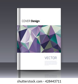 Abstract background for booklet. Abstract Background with triangles. Colorful triangles. Abstract triangles. Abstract geometry. Abstract background for covers and banners. Banner and cover for booklet