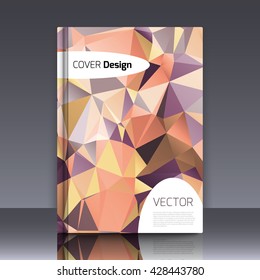 Abstract background for booklet. Abstract Background with triangles. Colorful triangles. Abstract triangles. Abstract geometry. Abstract background for covers and banners. Banner and cover for booklet