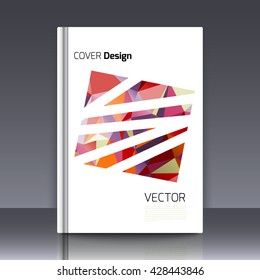Abstract background for booklet. Abstract Background with triangles. Colorful triangles. Abstract triangles. Abstract geometry. Abstract background for covers and banners. Banner and cover for booklet