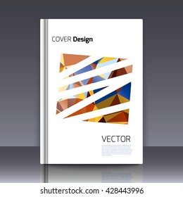 Abstract background for booklet. Abstract Background with triangles. Colorful triangles. Abstract triangles. Abstract geometry. Abstract background for covers and banners. Banner and cover for booklet