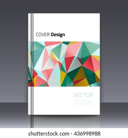 Abstract background for booklet. Abstract Background with triangles. Colorful triangles. Abstract triangles. Abstract geometry. Abstract background for covers and banners. Banner and cover for booklet