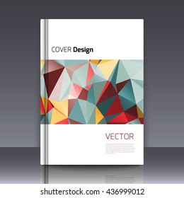 Abstract background for booklet. Abstract Background with triangles. Colorful triangles. Abstract triangles. Abstract geometry. Abstract background for covers and banners. Banner and cover for booklet