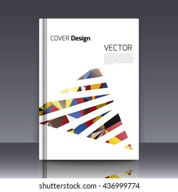 Abstract background for booklet. Abstract Background with triangles. Colorful triangles. Abstract triangles. Abstract geometry. Abstract background for covers and banners. Banner and cover for booklet