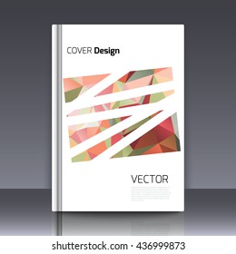 Abstract background for booklet. Abstract Background with triangles. Colorful triangles. Abstract triangles. Abstract geometry. Abstract background for covers and banners. Banner and cover for booklet