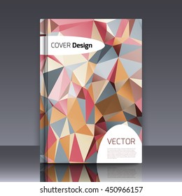 Abstract background for booklet. Abstract Background with triangles. Colorful triangles. Abstract triangles. Abstract geometry. Abstract background for covers and banners. Banner and cover for booklet