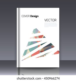 Abstract background for booklet. Abstract Background with triangles. Colorful triangles. Abstract triangles. Abstract geometry. Abstract background for covers and banners. Banner and cover for booklet