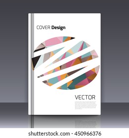 Abstract background for booklet. Abstract Background with triangles. Colorful triangles. Abstract triangles. Abstract geometry. Abstract background for covers and banners. Banner and cover for booklet