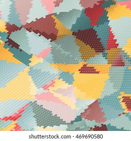 Abstract background for booklet with triangles, colorful geometric shapes. Geometrical pattern for covers, banners, booklets and other design uses. For web or printed media.