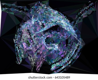 Abstract background for books, advertising and presentations layouts, title backgrounds. Geometric low polygonal mosaic backdrop. Vector clip art.