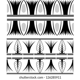 abstract background. border. retro ornament. black white